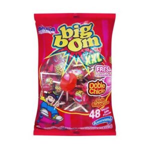 Big Bom XXL Lollipops Strawberry 48pcs
