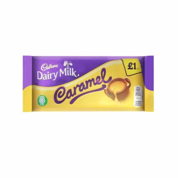 Cadbury Dairy Milk Caramel Chocolate 120g in a packet