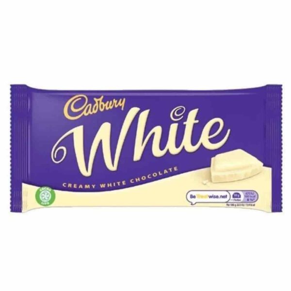 Cadbury Creamy White Chocolate 90g in a packet