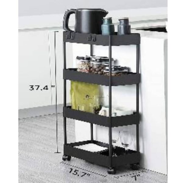 4 Tier Slim Slide-Out Trolley