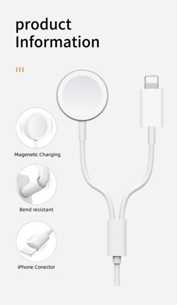 WiWU M10 2-In-1 Wireless and Lightning Charger IPhone