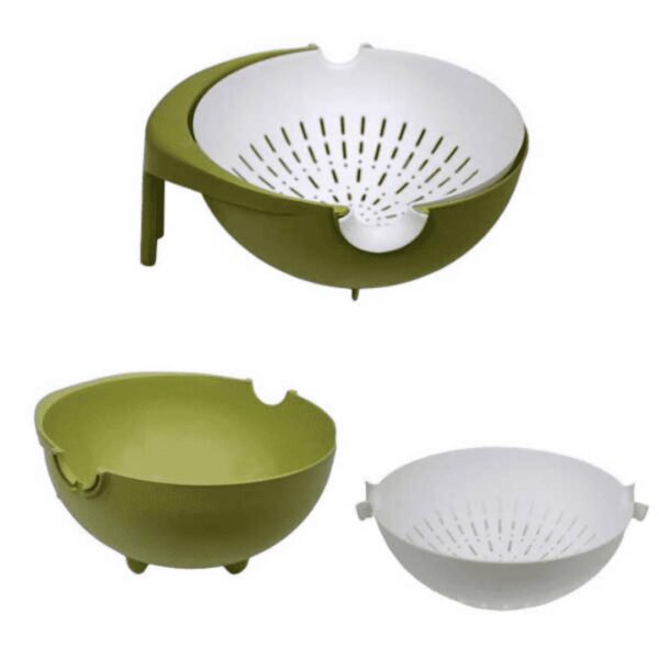 Mesh Strainer Basket Kitchen Strainer Double Layer Drain Basin and Basket