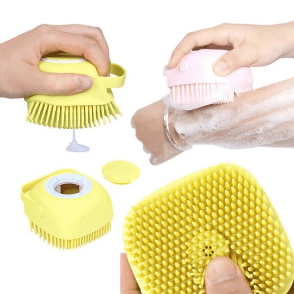 Silicone Bath Brush Brush And Soap Dispenser Silicone Bath Scrubber