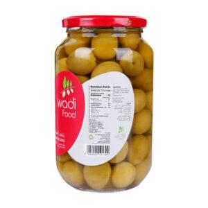 Pitted Green Olives 340g in a bottle
