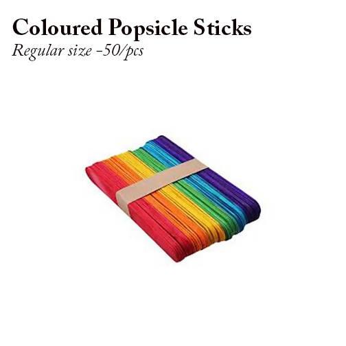 Coloured Popsicle Sticks- Reguarl Size | Quickee