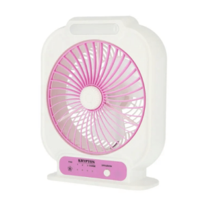 Krypton Rechargeable 8 Inch mini Table Fan with Light (KNF222)