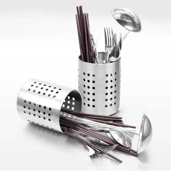 Perforated stainless steel Cutlery Holder