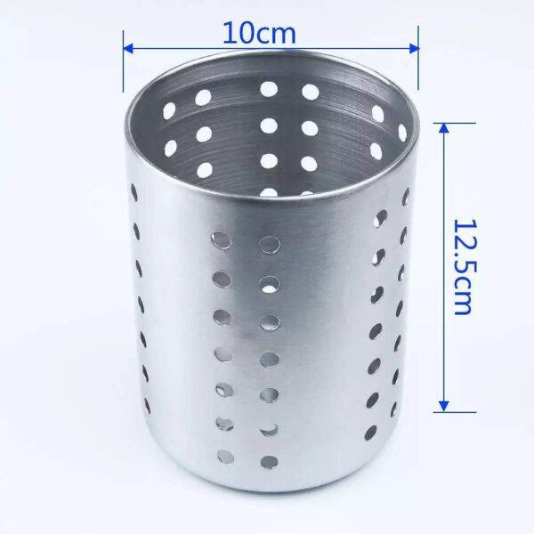 Perforated stainless steel Cutlery Holder - Image 4