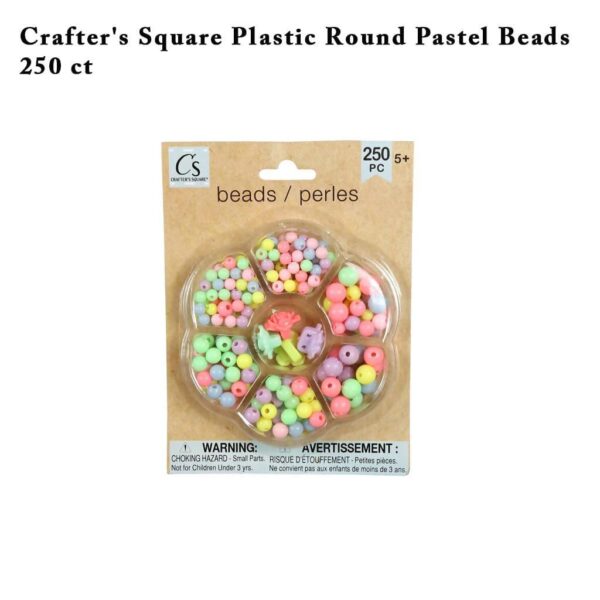 Crafter's Square Plastic Round Pastel Beads