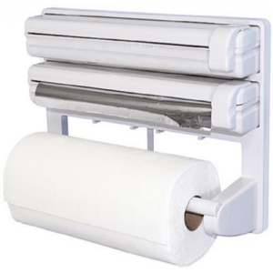 Triple Paper Dispenser for Cling Film Wrap, Aluminium Foil and Tissue Roll