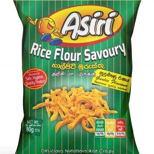 Asiri Rice Flour Savoury Murukku Garlic Flavour ,Snack 80g