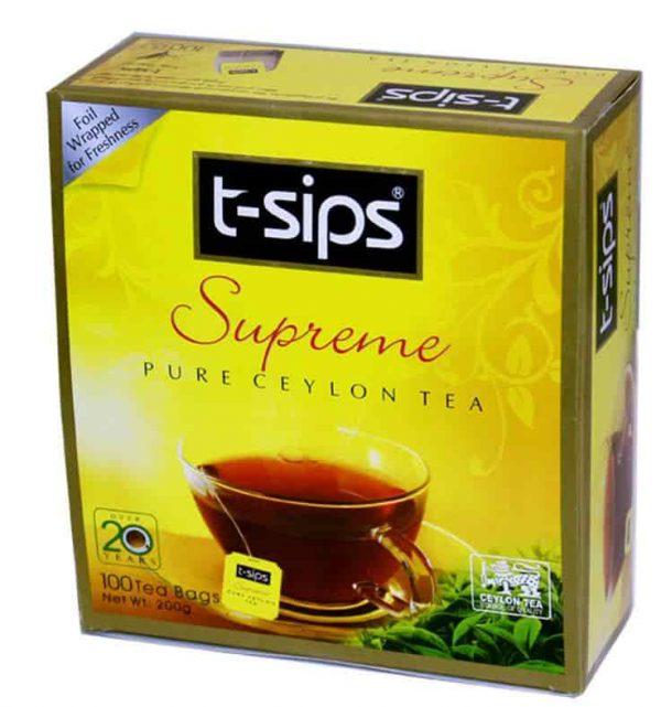 t-sips Black Tea Supreme Box 100 Tea Bag