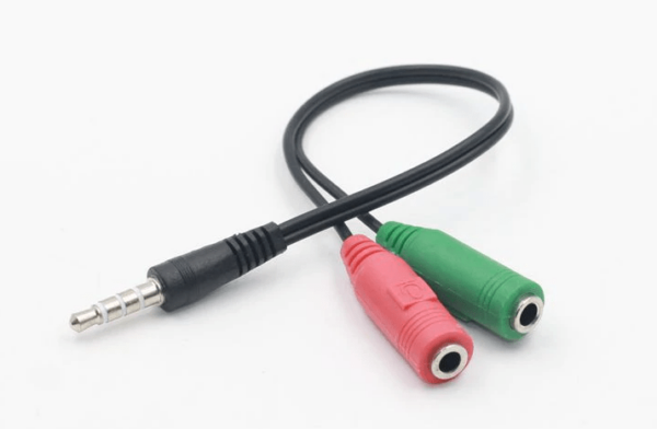 Audio Stereo Plug 3.5mm 1 Male to 2 Female Adapter Cable Spliter Sri Lanka Connector microphone and headphone