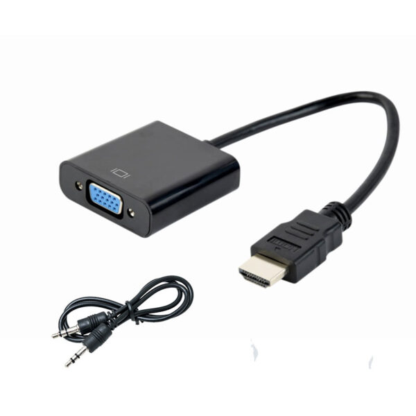 HDMI to VGA Converter Adapter 1080P Video Audio For PC Laptop Tablet