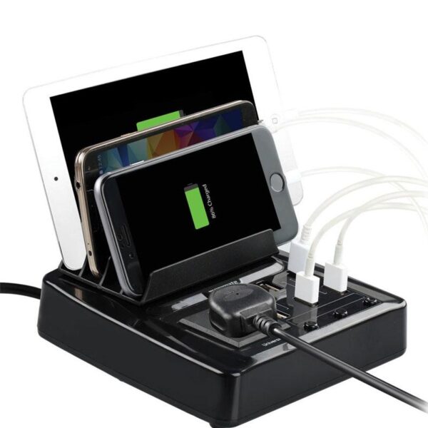 Ultra-fast USB Charging Station with Universal Power Socket and Stand - Promate Terminal.EU - Image 2