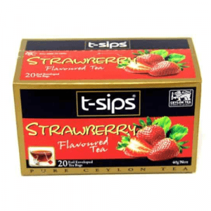 t-sips Strawberry Flavoured Black Tea 20 Tea Bag Cartoon Pack