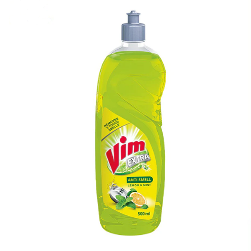Vim Anti Smell Lemon and Mint Dishwash Liquid 500ml