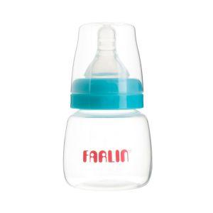 Farlin PP Standard Neck Feeding Transparent Glass Bottle 60Ml and Pacifier lid in Blue