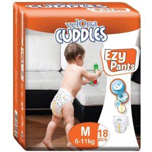 Velona Cuddles EZY Baby Pants Diapers M 18Pcs in a pack