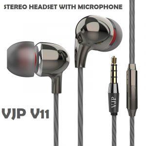 VJP V11 Wired Earphones 3.5mm Stereo Gaming Headset Earphone with Microphone