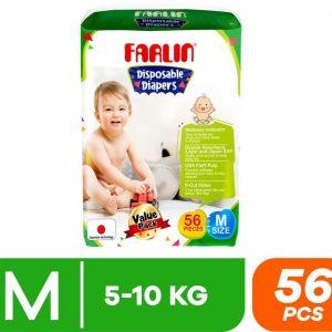 . Farlin Disposable Baby Diapers M 56pcs in a pack