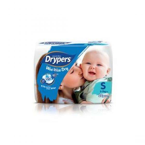 Drypers Wee Wee Dry Disposable Baby Diapers S 22 Pcs in a pack