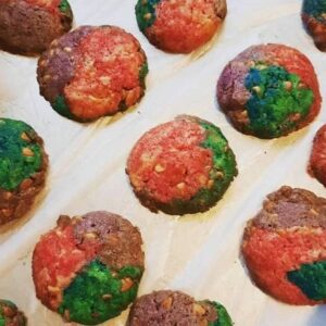 2 Unicorn Rainbow Mini Cookies