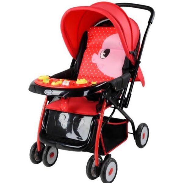 Red Colour Kids Stroller Adjustable Baby Carriage
