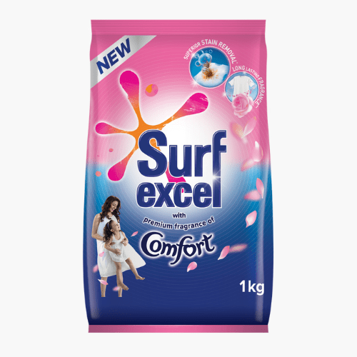 Surf Excel with Comfort Laundry Detergent Powder 1kg | Quickee