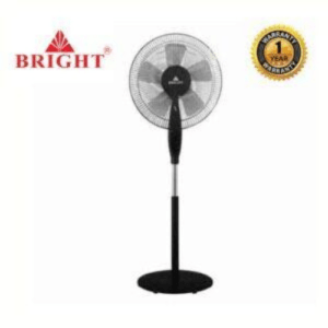 image of a black colour stand fan