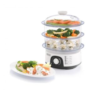 Black + Decker 775W 10L 3-Tier Food Steamer (HS6000-B5)