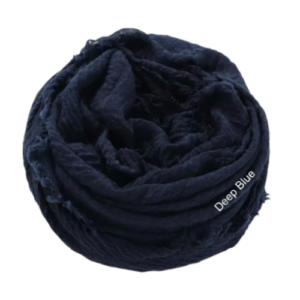 image of an deep blue colour shawl