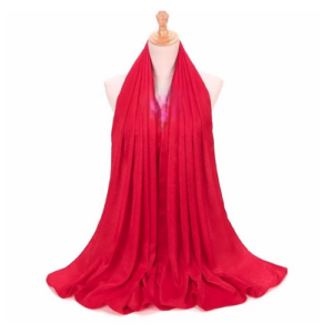 An image of a Soft Satin Red colour Shawl