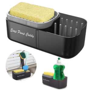 Liquid Soap Pump Kitchen Dish Soap Dispenser With Organizer and Sponge Holder
