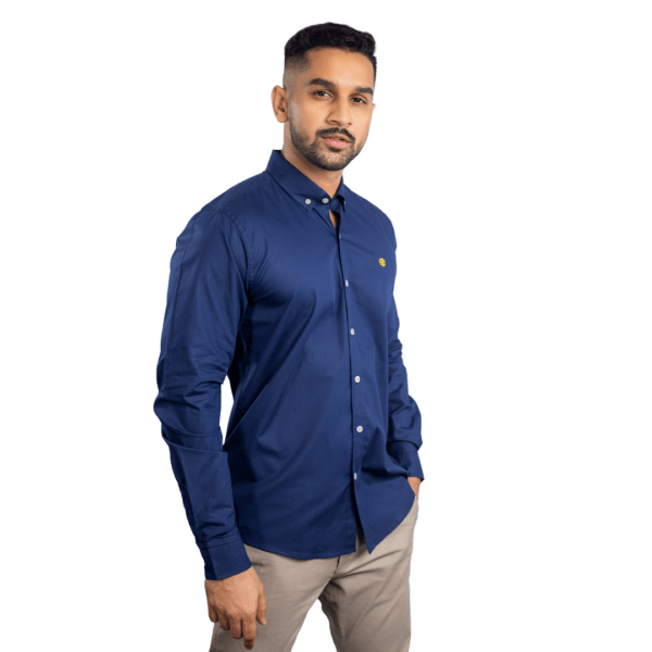 Benjamin George Men's Long Sleeve Shirt – Navy Blue