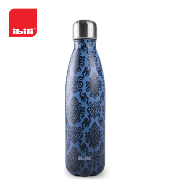an image of IBILI Thermos Stainless Steel Flask with Double Wall - Baroque Blue