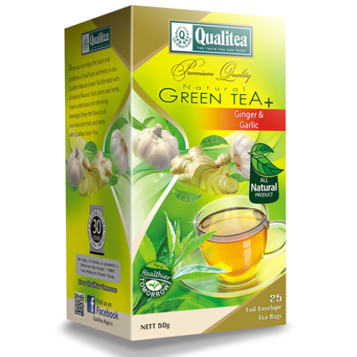 All Natural Green Tea Ginger & Garlic Flavoured 25Tb