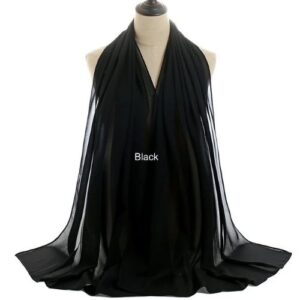 Image of Luxury Chiffon Shawl - Black