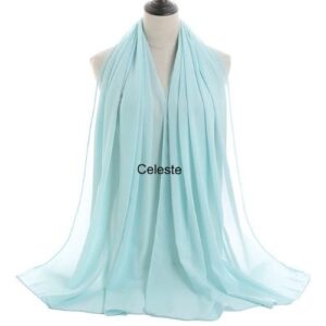 Image of Luxury Chiffon Shawl - Celeste