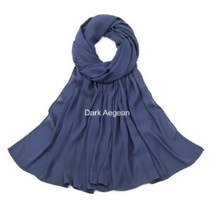 Image of Luxury Chiffon Shawl - Dark Aegean