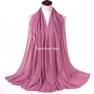 Image of Luxury Chiffon Shawl - Dark Rose Petal