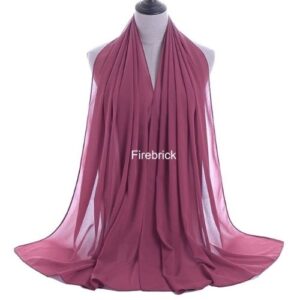 Image of Luxury Chiffon Shawl - Firebrick