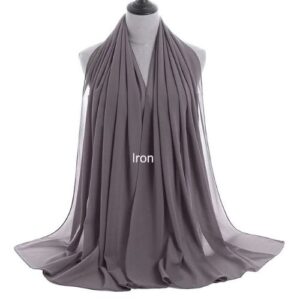 Image of Luxury Chiffon Shawl - Iron