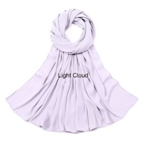 Image of Luxury Chiffon Shawl - Light Cloud