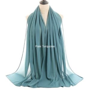 Image of Luxury Chiffon Shawl - Pale Turquoise