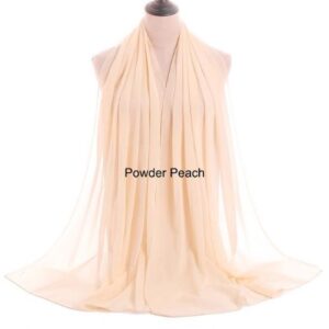 Image of Luxury Chiffon Shawl - Powder Peach