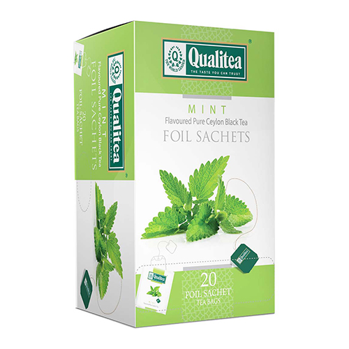 Qualitea Black Tea Mint Flavored 20 Tea Bag Pack