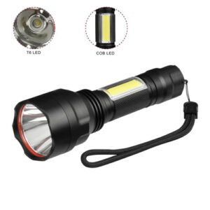 Image of Portable LED Rechargeable Flashlight Torch with Lamp Light