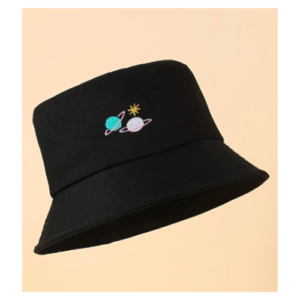 An Image of Black Colour Fashionable Bucket Cap for Men and Women