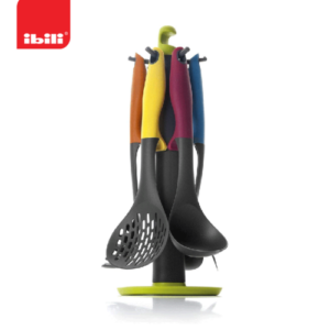 an image of a kitchen utensil set with stand